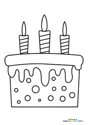 Birthday Cake with Three Candles