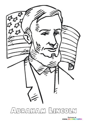 Abraham Lincoln with American Flag