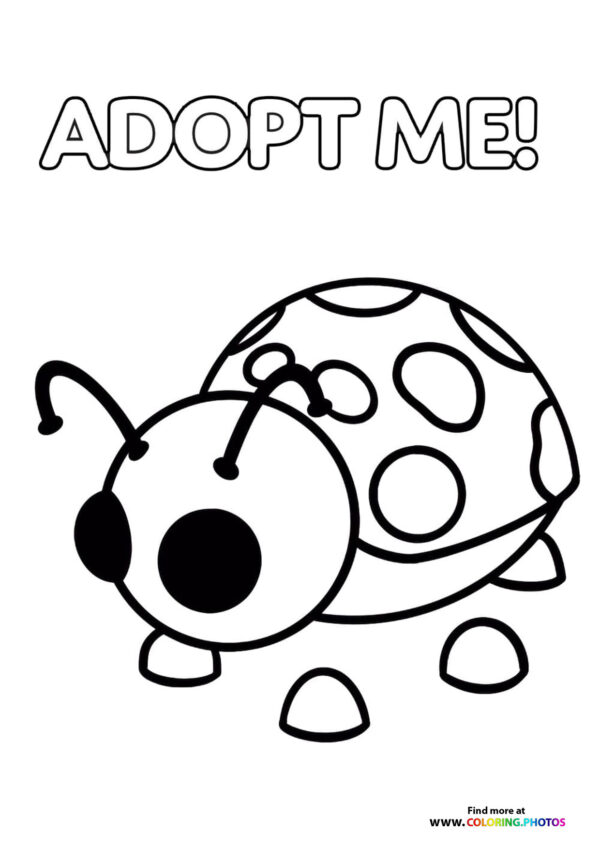 Adopt me Roblox! Ladybug coloring page