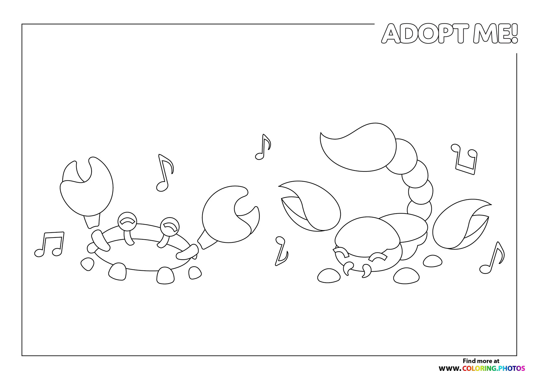 Adopt me Scorpion coloring page