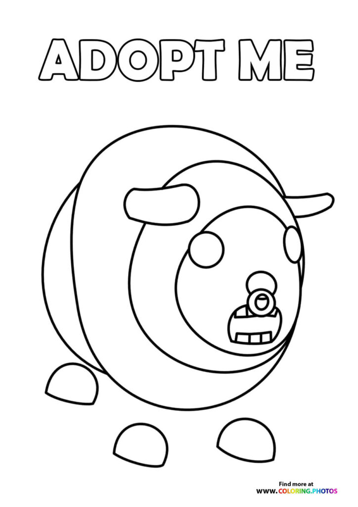 Adopt me Roblox! Zomby Buffalo coloring page