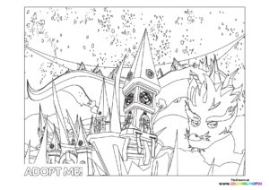 Fantasy Castle & Dragon