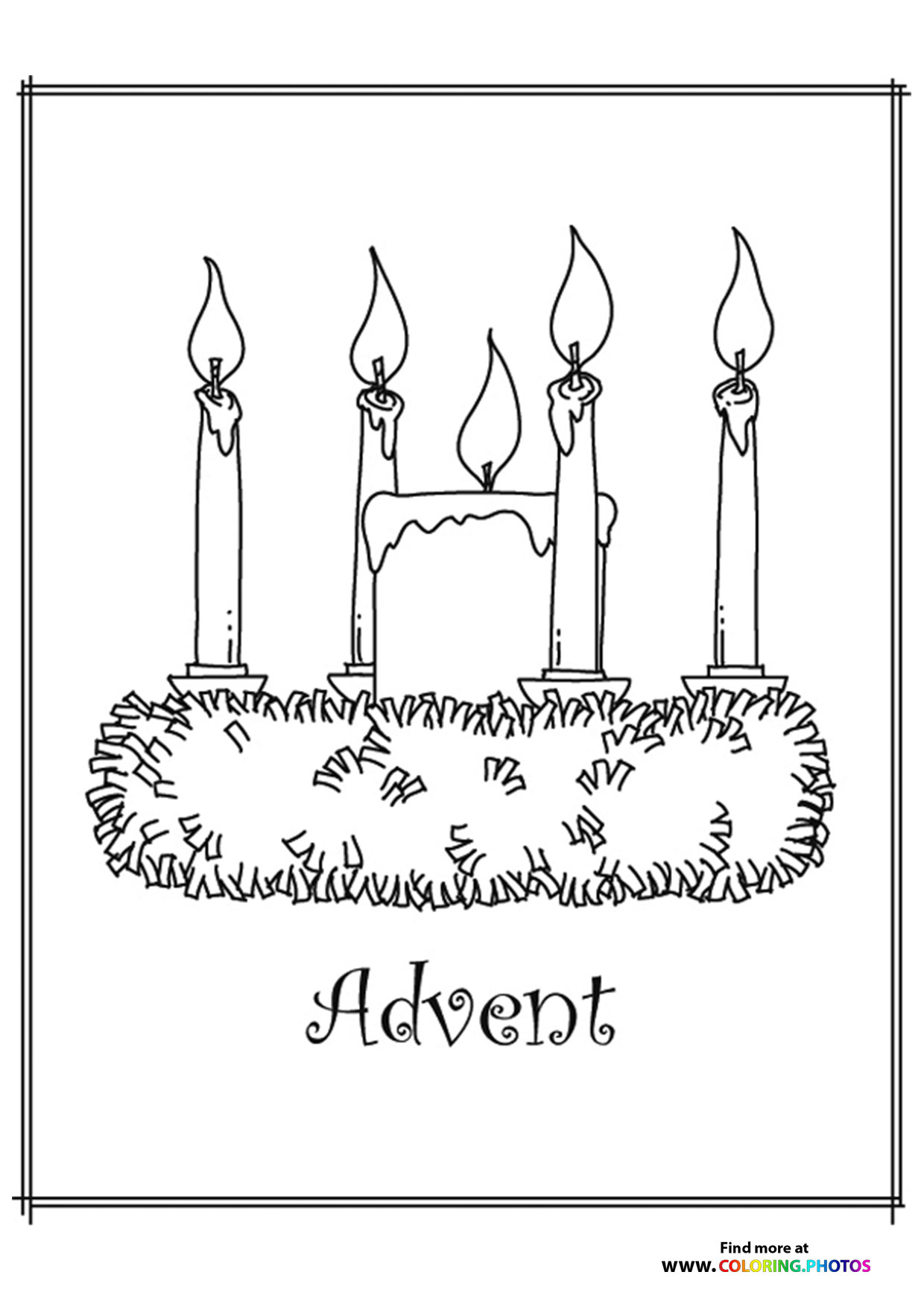 Advent coloring page