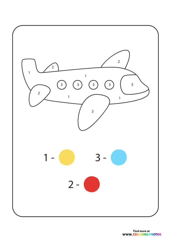 Airplane color by numbers