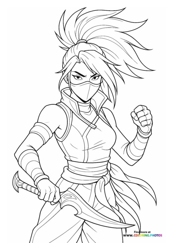 Akali in Fighting Stance
