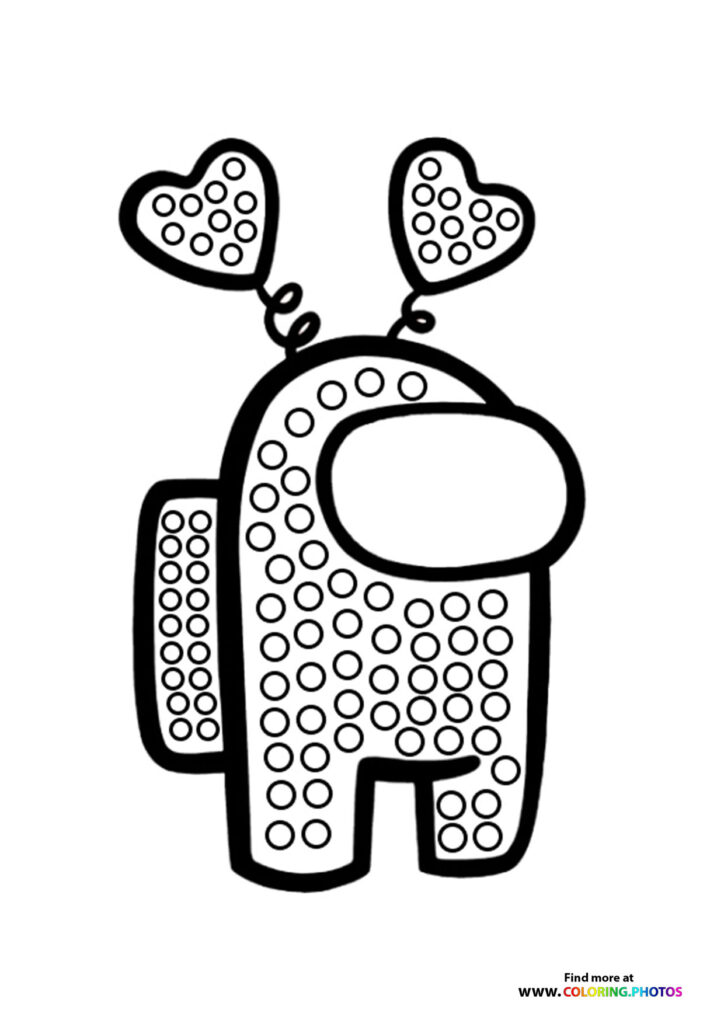 Pop It Character with Heart Antennae