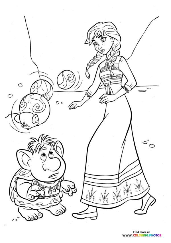 Anna with trolls