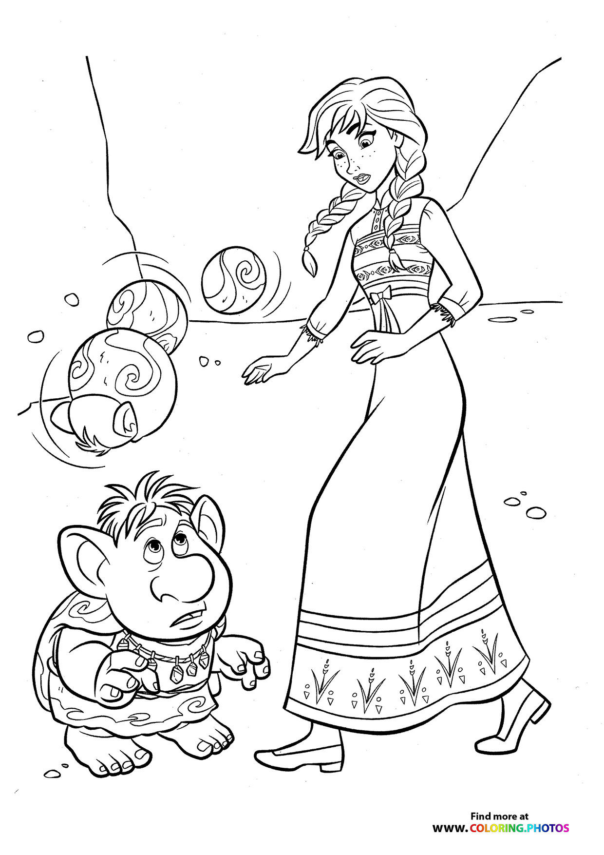 Anna with trolls