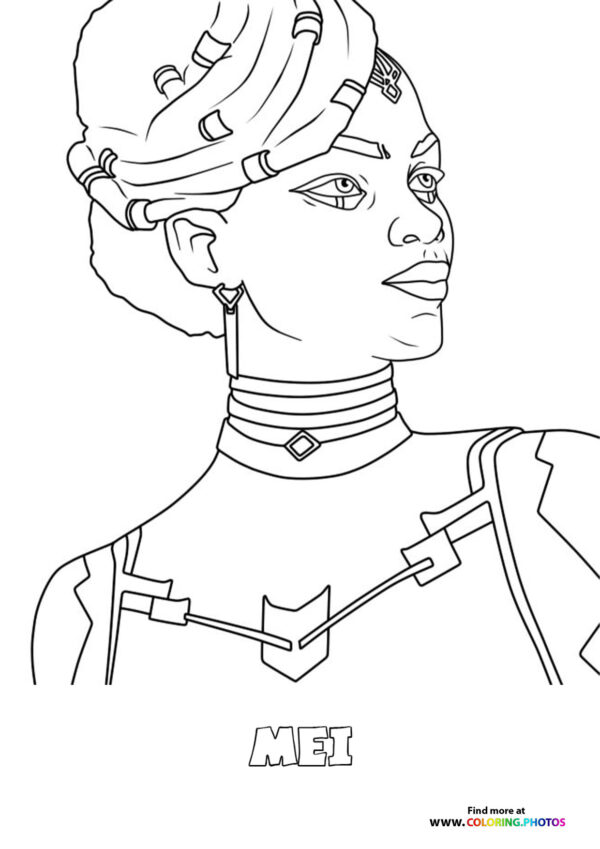 Arcane Mei coloring page