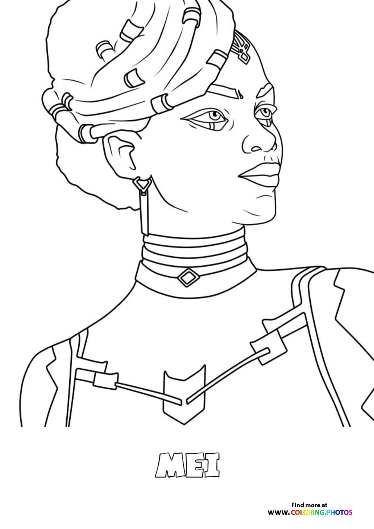 Arcane Mei coloring page