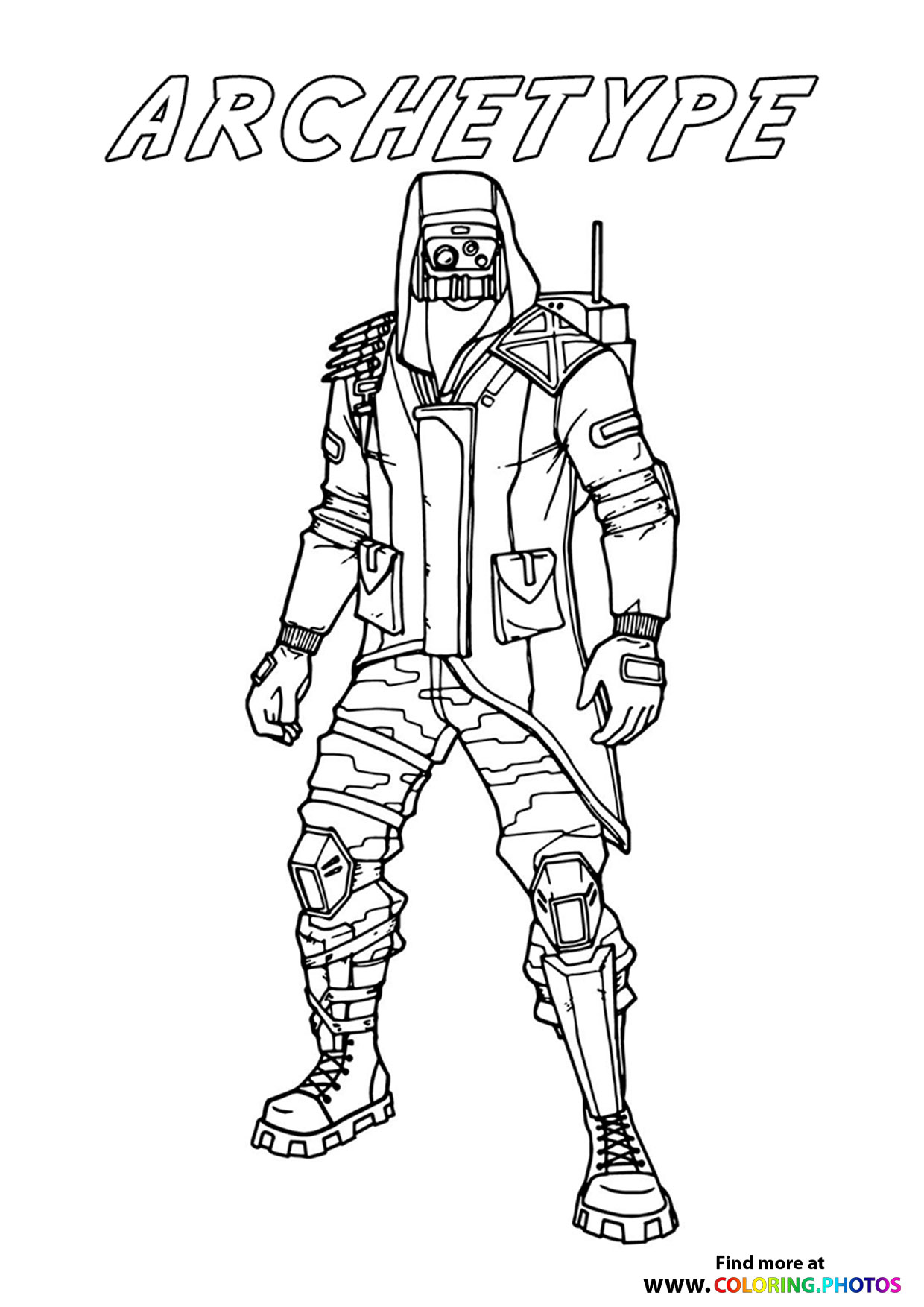 Archetype - Fortnite coloring page