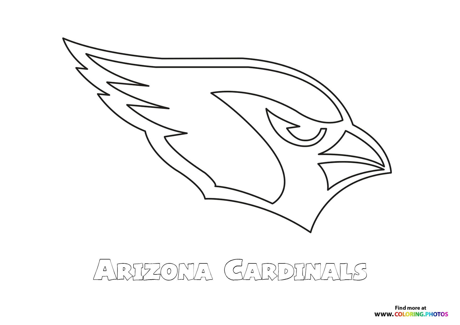 Arizona Cardinals NFL logo coloring page