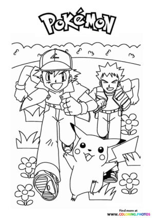 Ash, Pikachu & Brock on Adventure