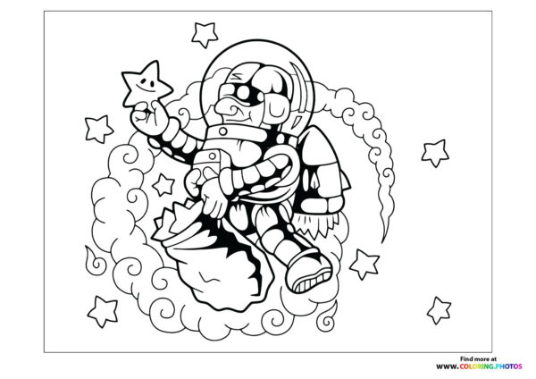 Astronaut picking stars