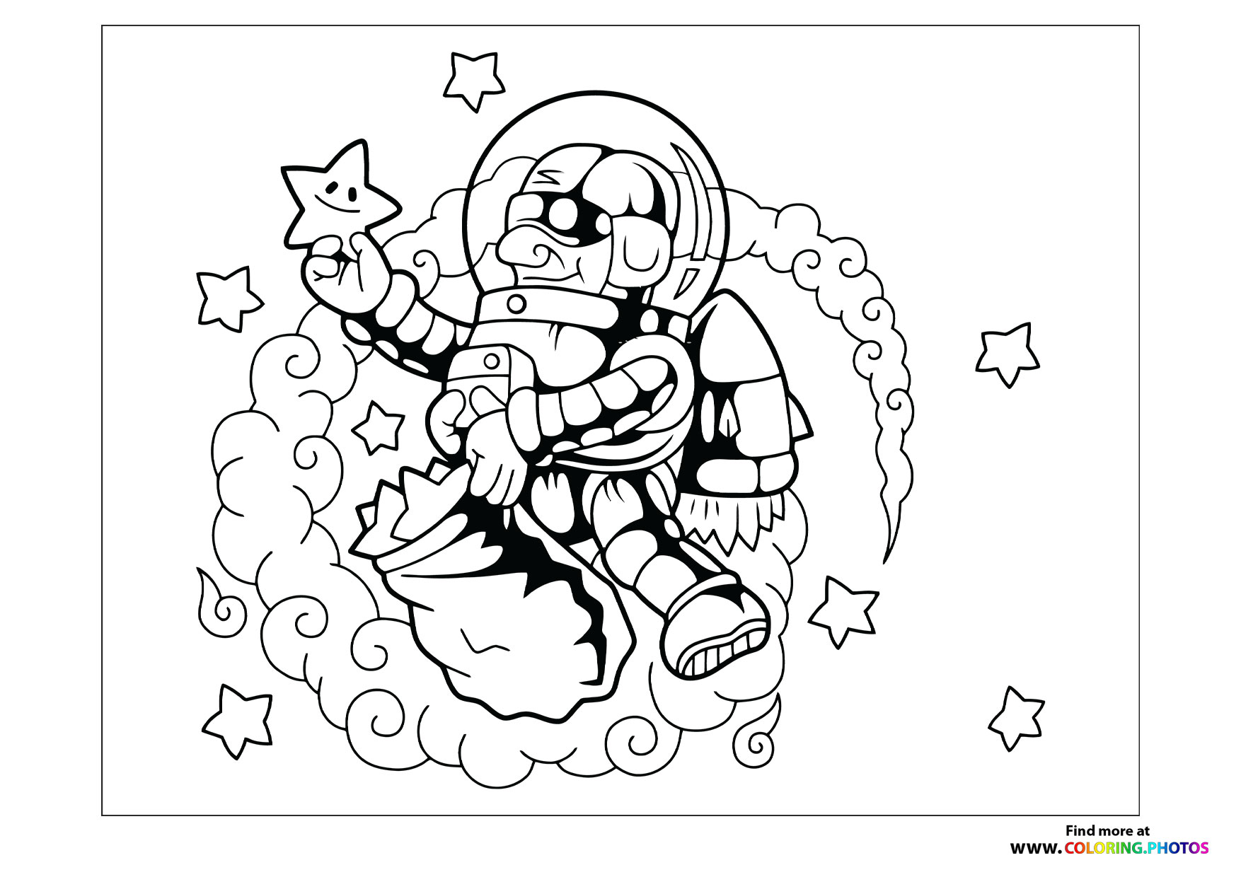 Astronaut picking stars