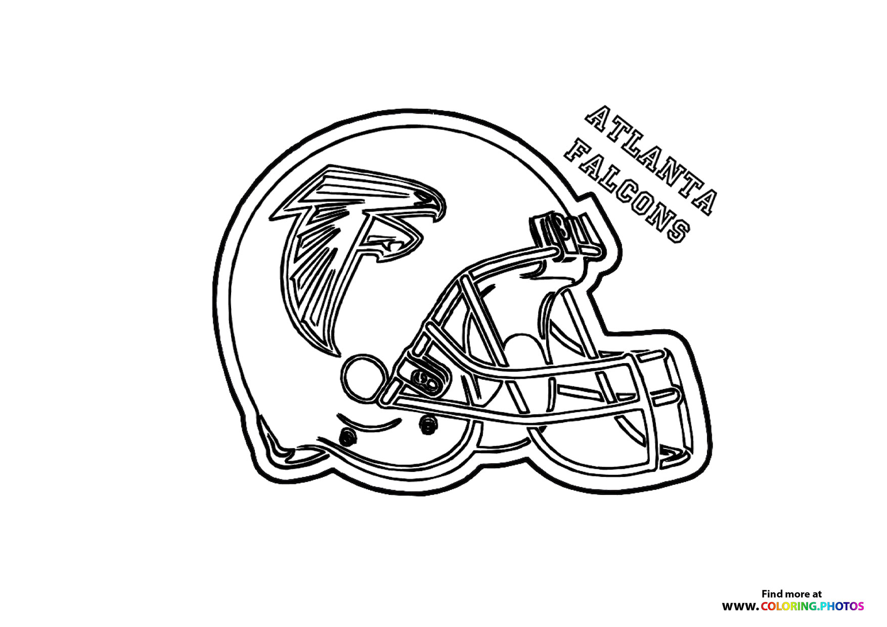 tlanta Falcons NFL helmet coloring page