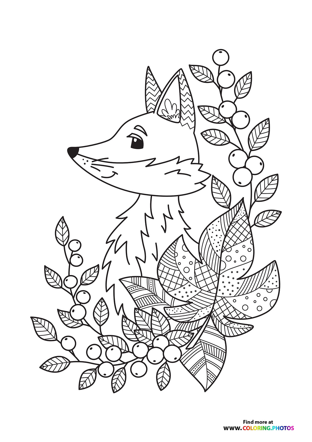 Autumn Fox coloring page