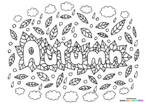 Autumn leaf text
