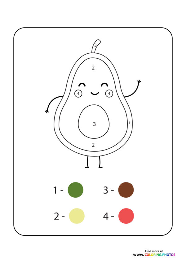 Avocado color by numbers