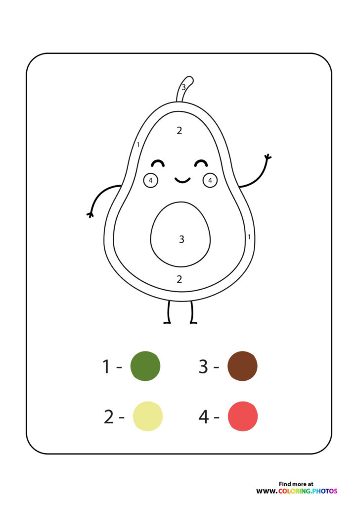 Avocado color by numbers