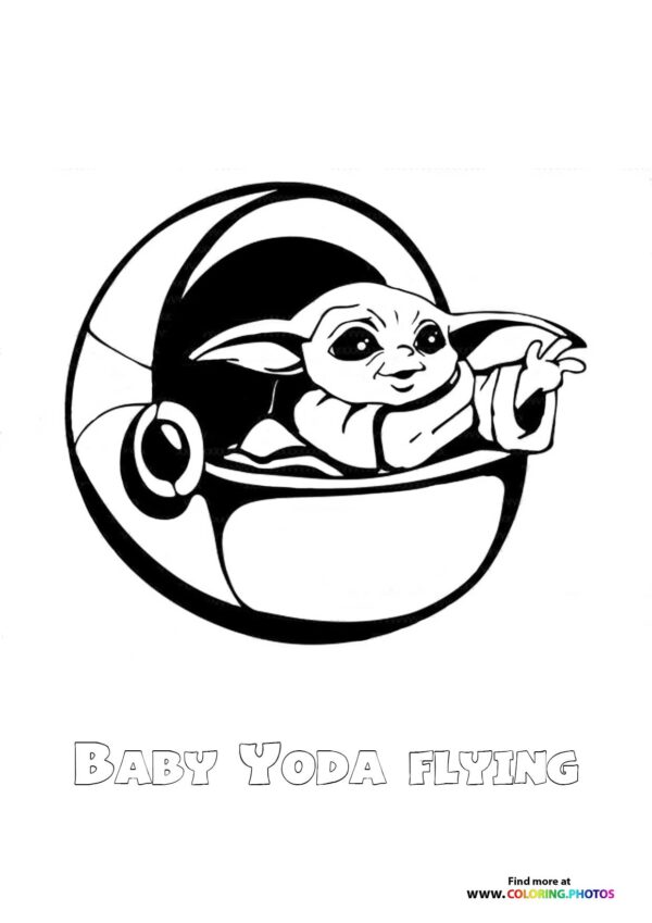 Baby Yoda Flying