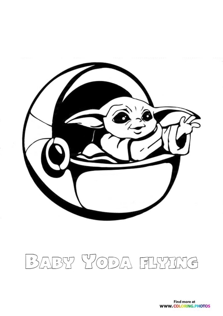 Baby Yoda Flying