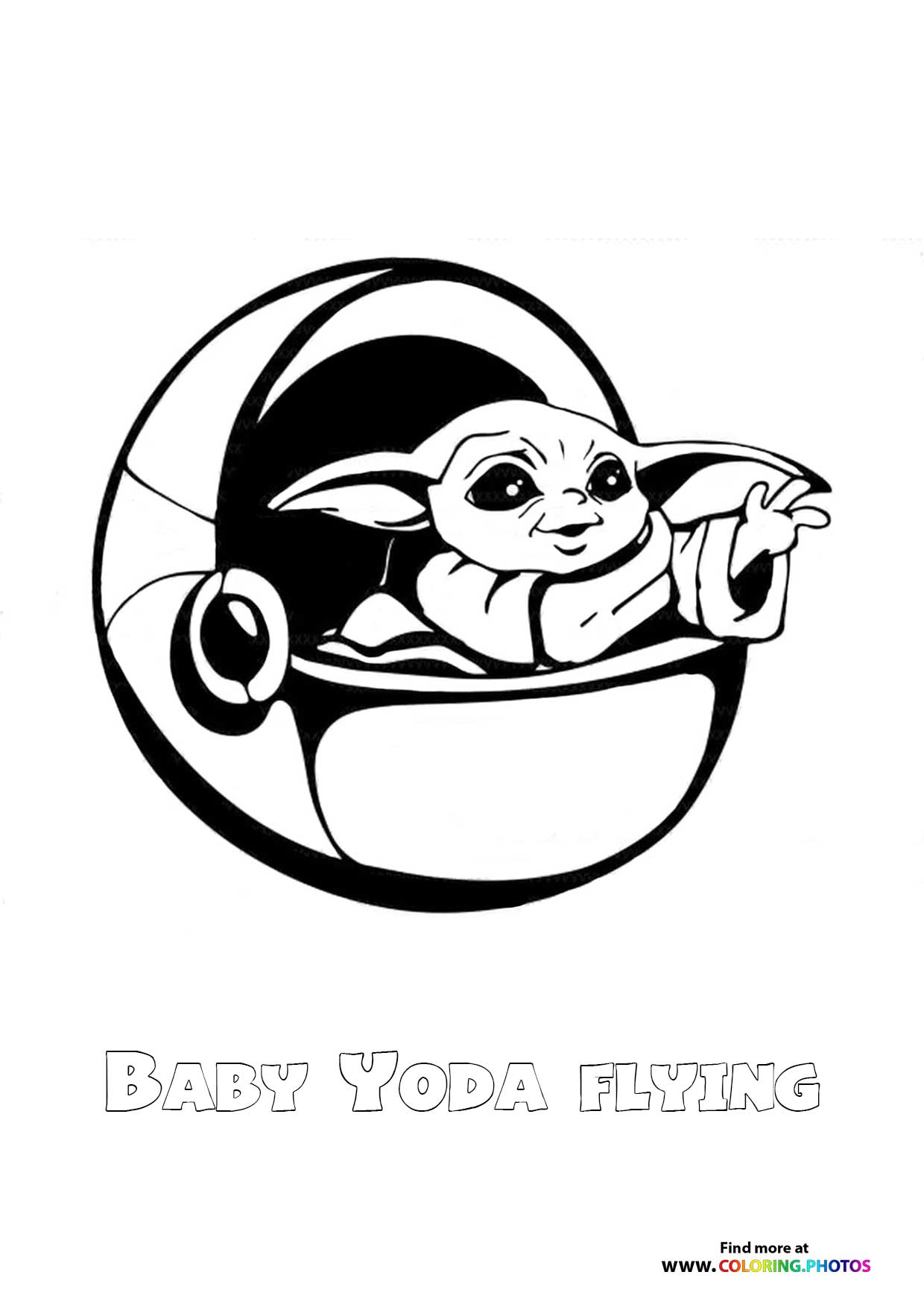 Baby Yoda Flying