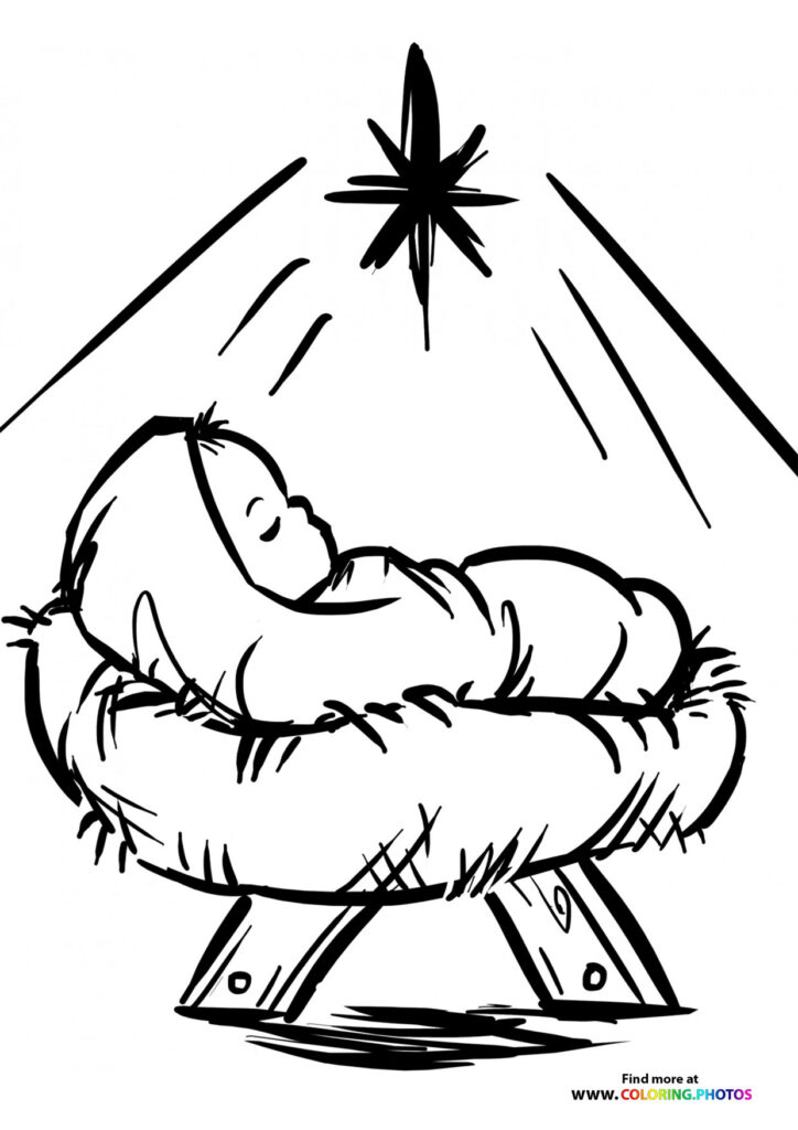 Baby Jesus coloring page