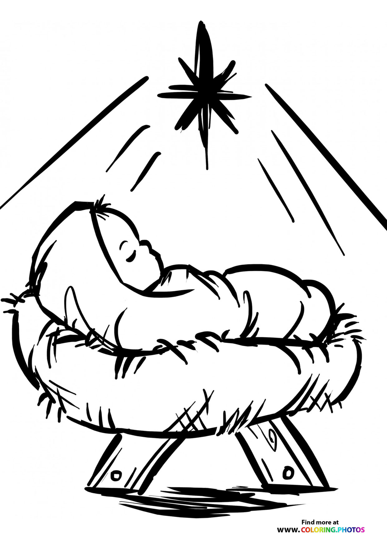 Baby Jesus coloring page