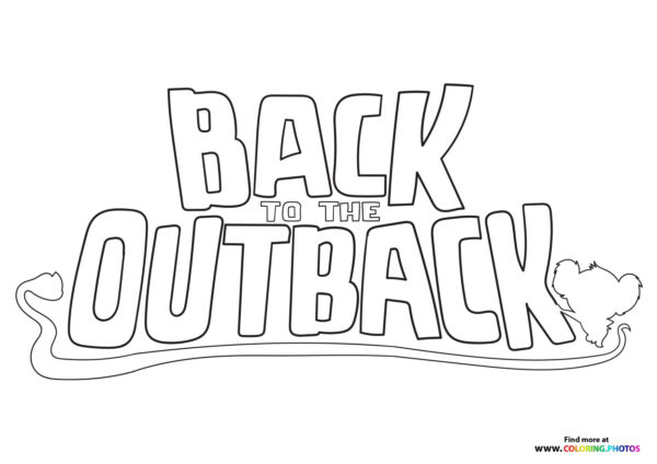 Back to the outback logo coloring page