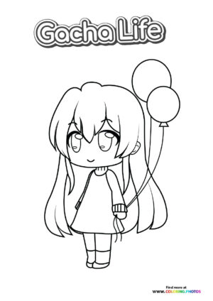 Gacha Life Girl with Balloons