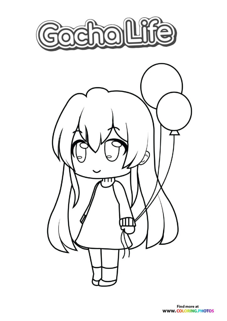 Gacha Life Girl with Balloons