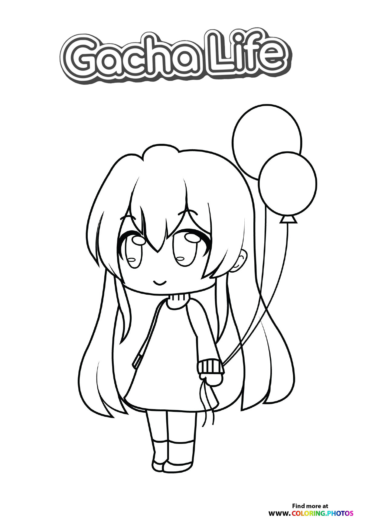 Gacha Life Girl with Balloons
