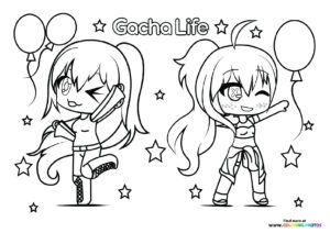 Two Girls with Balloons