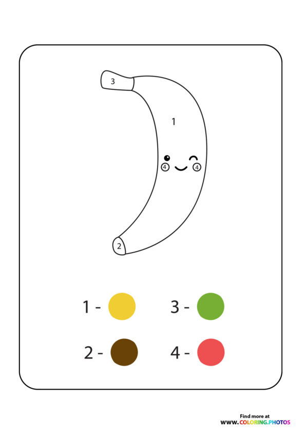 Bannana color by numbers