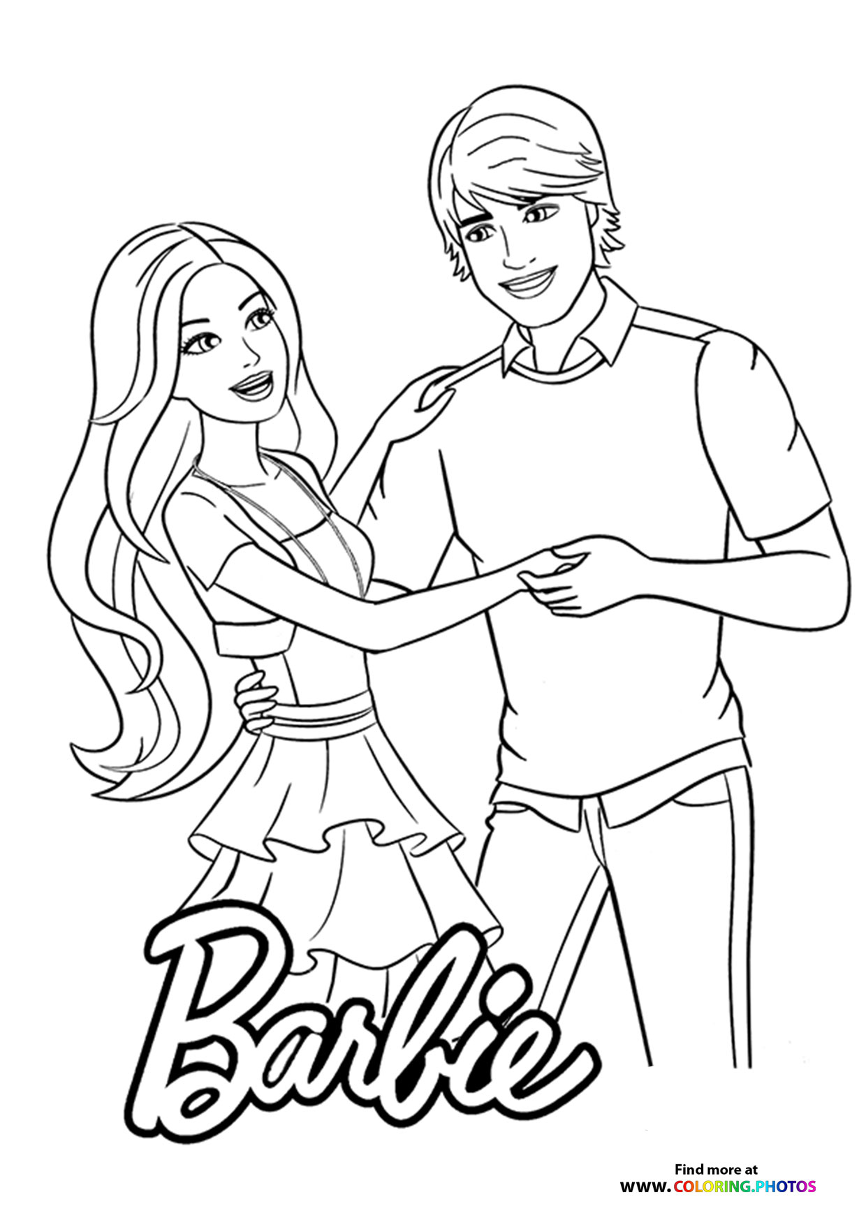 Barbie and Ken Holding Hands