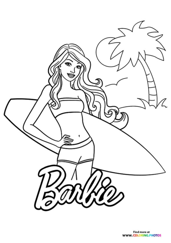 Barbie Surfer at the Beach