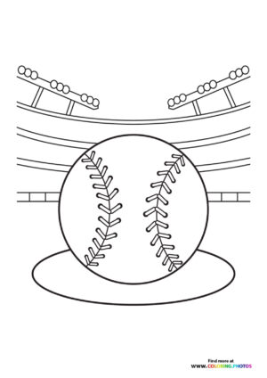 Baseball in stadium