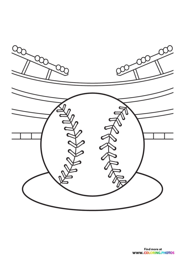 Baseball in stadium
