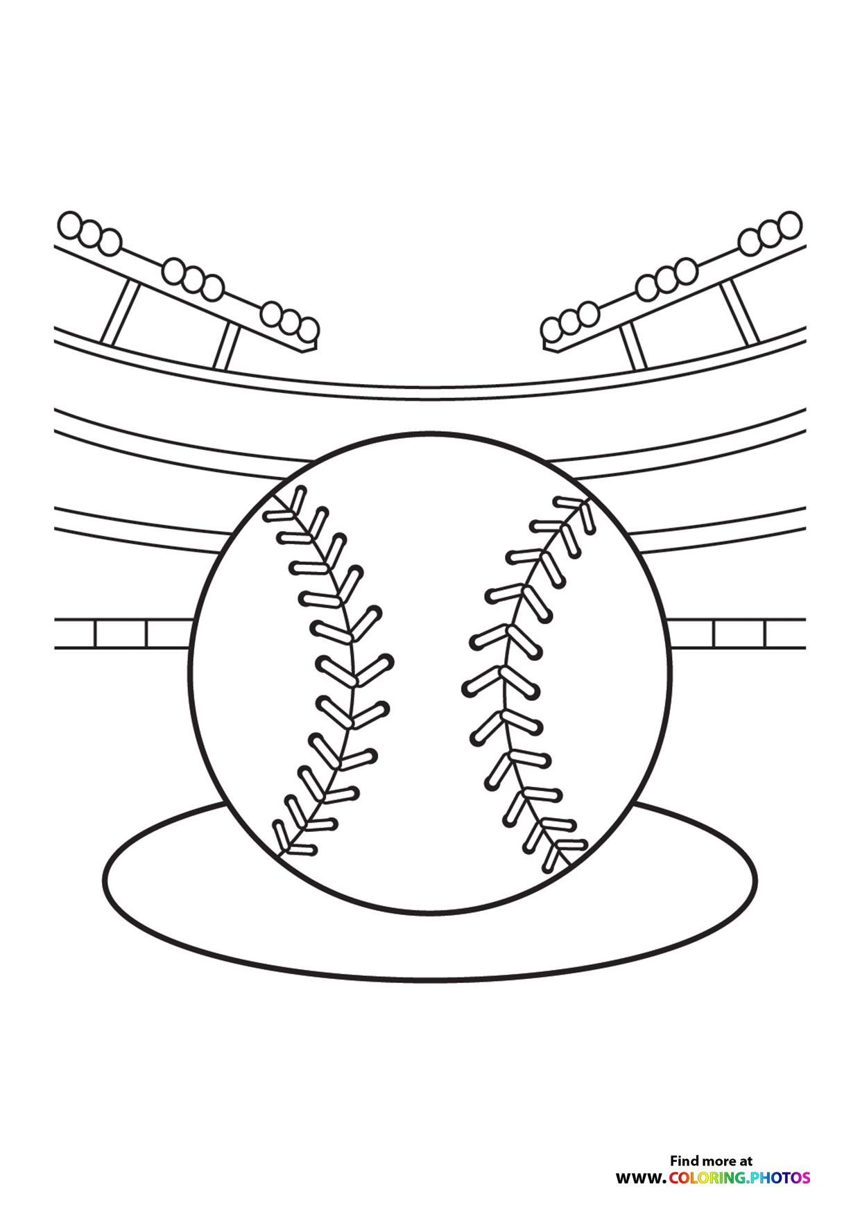 Baseball in stadium
