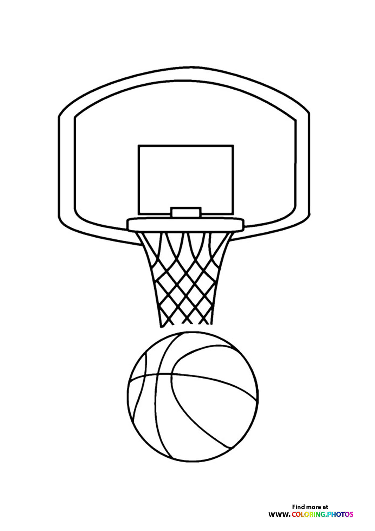 Basketball and basket