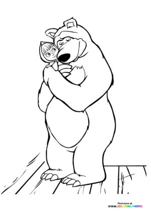 Bear hugging Masha