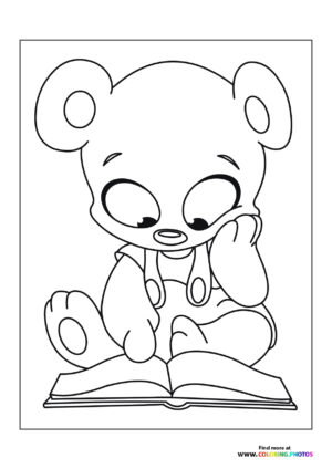 Bear reading a book