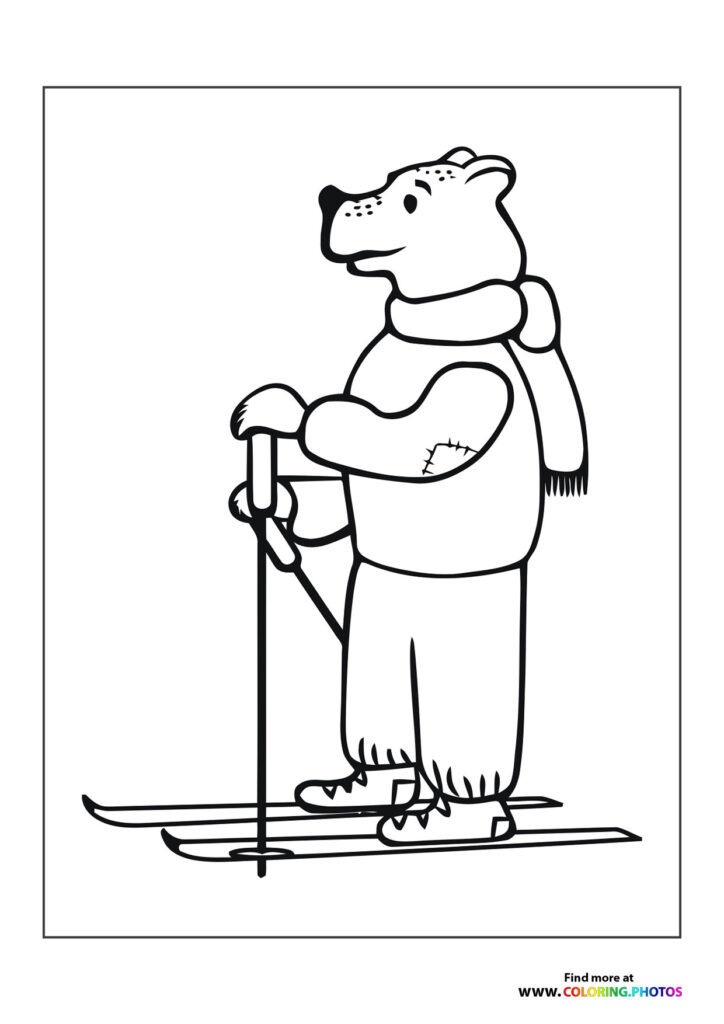 Bear skiing