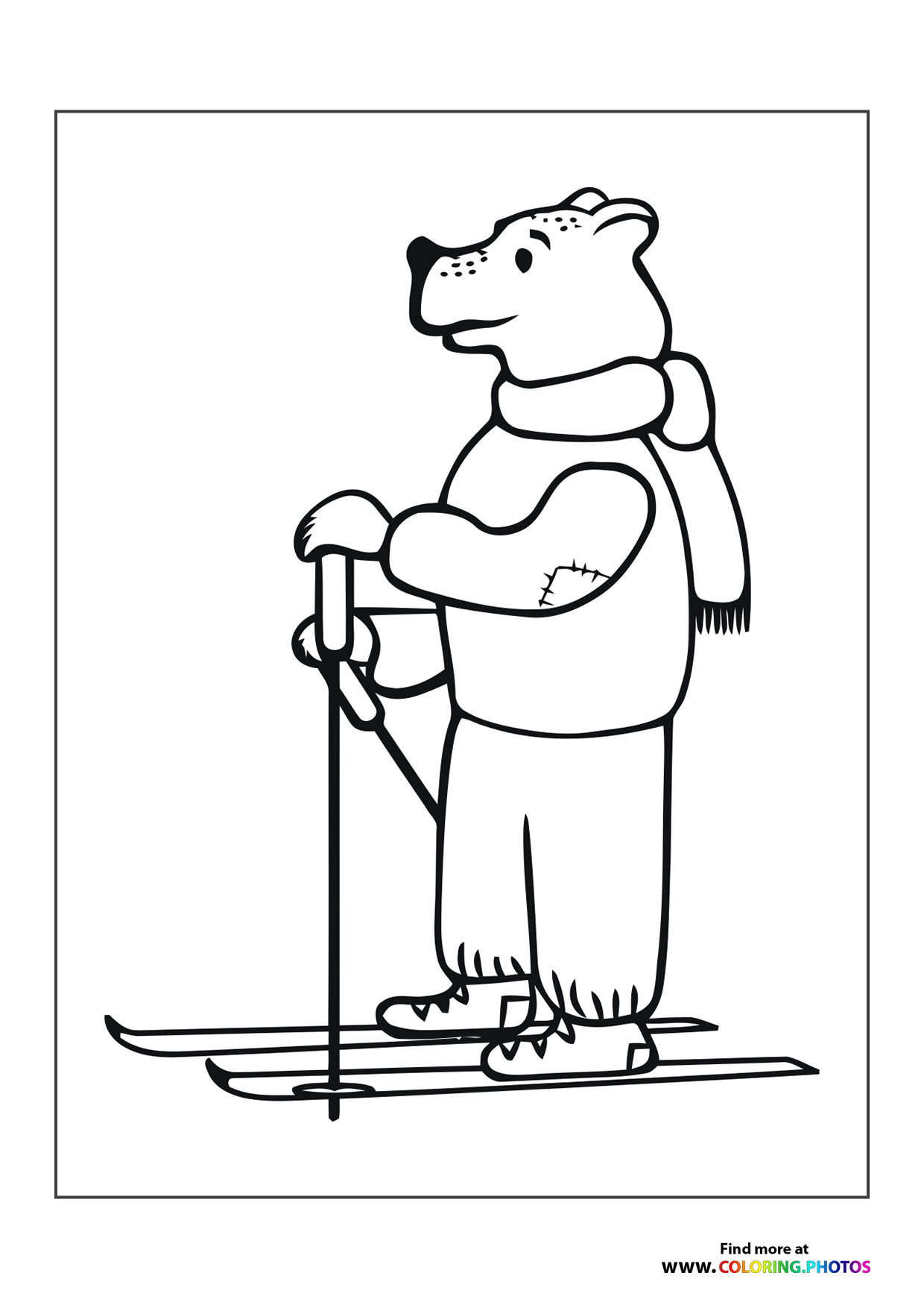 Bear skiing