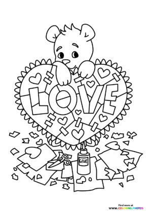 Teddy bear in love