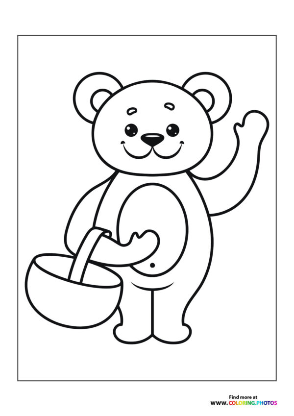 Bear with basket
