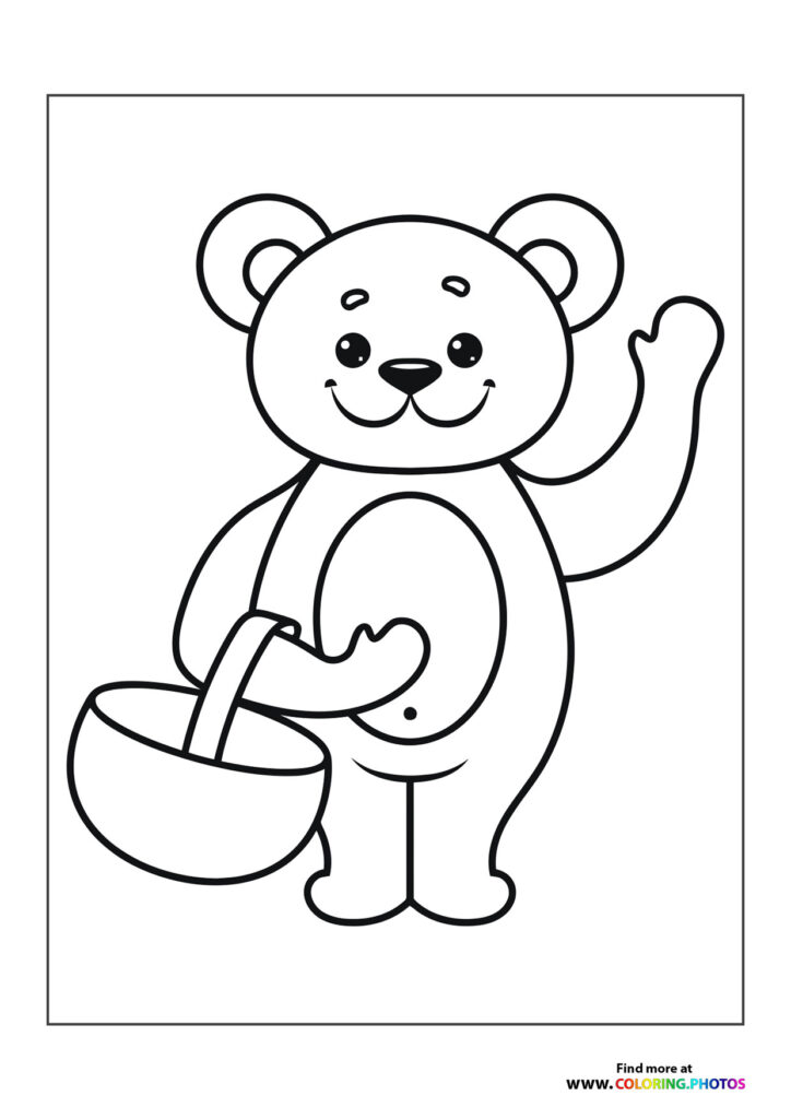 Bear with basket
