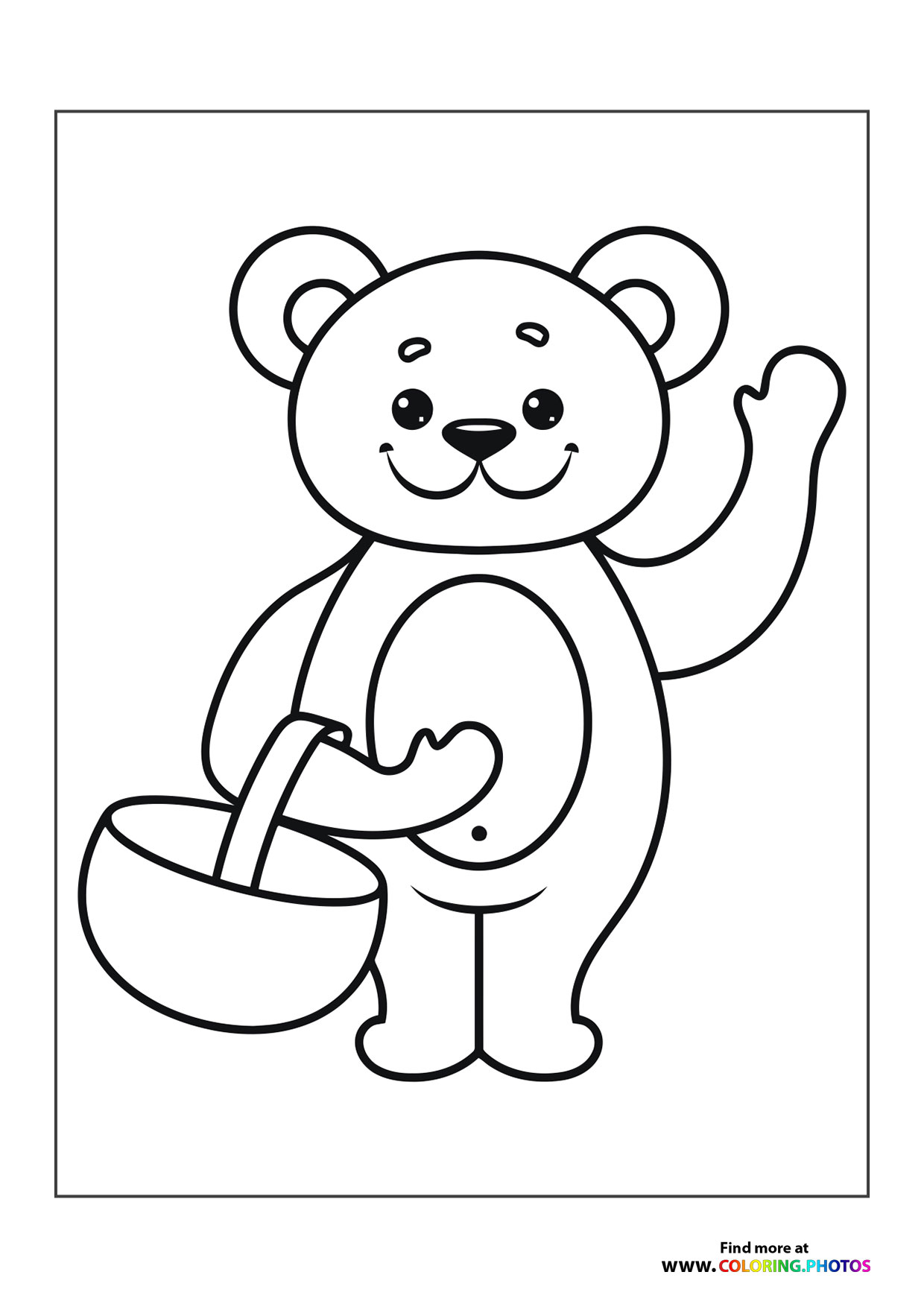 Bear with basket