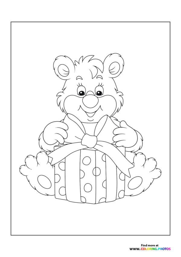 Bear with present